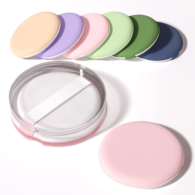 MOHOPE 8Pcs Air Cushion Makeup Sponges for Foundation with Portable Box | Latex-Free Blending Sponge for Liquid, Cream, Foundation and Powder | Round Powder Puff | Mix - Image 1